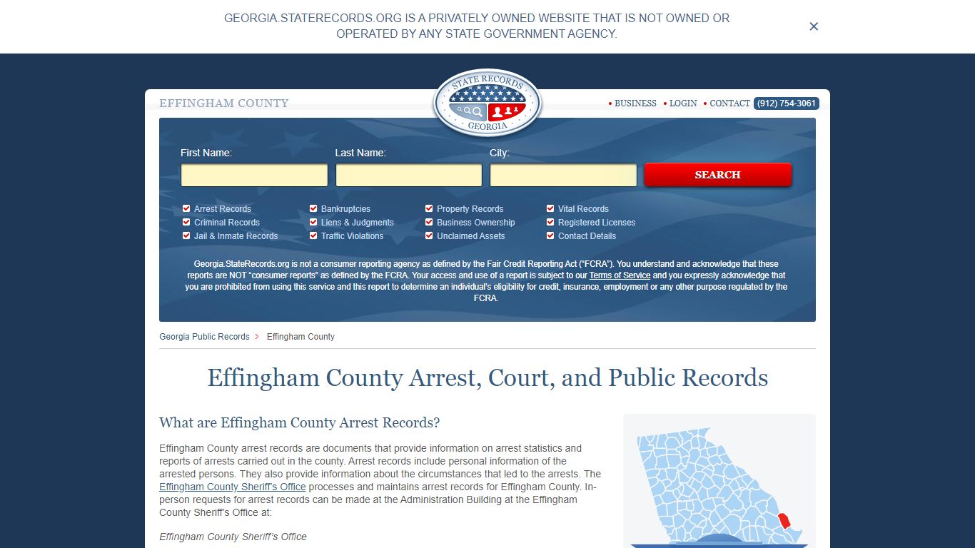 Effingham County Arrest, Court, and Public Records